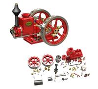 XKlemBauklode Hit and Miss Engine Model, HM-01 7cc 4-Stroke-Horizontal-Engine Model That Runs, Kit de montaje de experimento físico para adultos (versión KIT)