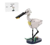 XKlemBauklode Spoonbill - Juego de bloques de construcción de pájaros, kit de modelo de construcción de pájaros de 146 piezas con base, ladrillos de colección de animales para decoración del hogar u