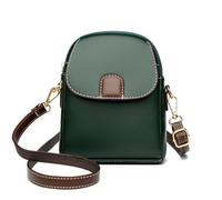 XKrmp 2026 Leather Crossbody Bags for Women, Double-Layer Zipper Small Purses, Lychee PU Multi-Pocket Travel Shoulder Bag (F)