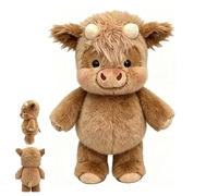 XKrmp 2026 New Running Highland Cow Plush - Battery-Free Interactive Moving Legs Stuffed Animal, Ultra-Soft Desk Companion & Kawaii Room Decor (Brown,22 IN)