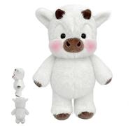 XKrmp 2026 New Running Highland Cow Plush - Battery-Free Interactive Moving Legs Stuffed Animal, Ultra-Soft Desk Companion & Kawaii Room Decor (White,18 IN)