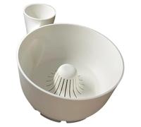 XKrmp 3D-Printed Hydro Bowl Fruit Washer Spinner Bowl, Automatic Rotating Vegetable Cleaner, Multipurpose Rinse Drain Basket for Home Kitchen Gadgets (M)