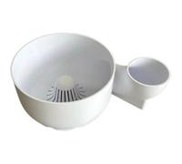 XKrmp 3D-Printed Hydro Bowl Fruit Washer Spinner Bowl, Automatic Rotating Vegetable Cleaner, Multipurpose Rinse Drain Basket for Home Kitchen Gadgets (S)