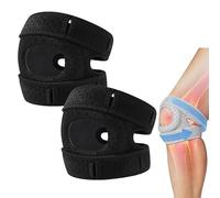 XKrmp Adjustable Knee Brace, Tendon Support Sleeve Braces, Patellar Pad Realign Knee Joint While You Move, for Meniscus, Arthritis, Orthopedic Sports Use (Black,L)