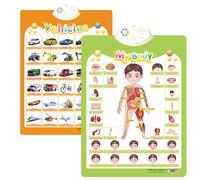 XKrmp Alphabet Poster for Kids with Sound & Learning Modes, Electronic Wall Chart to Learn Arabic Letters, Numbers, and Words - Ideal Educational Tool (#26)