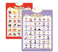 XKrmp Alphabet Poster for Kids with Sound & Learning Modes, Electronic Wall Chart to Learn Arabic Letters, Numbers, and Words - Ideal Educational Tool (#31)