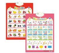 XKrmp Alphabet Poster for Kids with Sound & Learning Modes, Electronic Wall Chart to Learn Arabic Letters, Numbers, and Words - Ideal Educational Tool (#14)