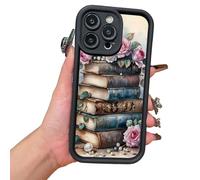 XKrmp Cartoon Bookshelf Pattern TPU Phone Case | Shockproof Soft Silicone Protective Cover with Anti-Slip Grip & Cartoon Bookcase Design for iPhone Series (#1)
