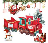 XKrmp Christmas Train for Presents - Santa Express Themed Gift Box for Storage, Holiday Decor, and Family Traditions, with Easy Assembly Gingerbread Design (Style#1)