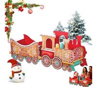 XKrmp Christmas Train for Presents - Santa Express Themed Gift Box for Storage, Holiday Decor, and Family Traditions, with Easy Assembly Gingerbread Design (Style#2)