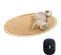 XKrmp Cotton Rope Area Rug for Cats -Durable Cat Scratching Rug with Washable Round Vintage Reversible Woven Tassel Design, Soft and Stylish Home Accent, Easy Clean, Multiple Sizes (#1,32")