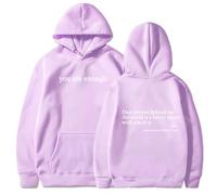 XKrmp Dear Person Behind Me Hoodie You Are Enough Sweatshirt Aesthetic Trendy Fleece Pullover Kindness Graphic Hooded Top (Purple,3XL)