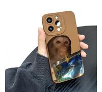 XKrmp Funny Monkey Drinking Capri Sun Phone Case - Funny Gift for iPhone Cover, Shockproof TPU Cover for iPhone 16/15/14/13/12/11 ProMax (#3,For iPhone 16 Plus)