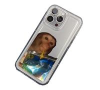 XKrmp Funny Monkey Drinking Capri Sun Phone Case - Funny Gift for iPhone Cover, Shockproof TPU Cover for iPhone 16/15/14/13/12/11 ProMax (#5,For iPhone 16 Pro)