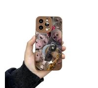 XKrmp Funny Monkey Phone Case, Slim Shockproof TPU Cover for iPhone 11-16 Pro MAX, Anti-Fade Quirky Sipping Meme (B,For iPhone 16 Pro MAX)