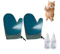 XKrmp Grooming Mist Glove for Pets, Thickened Strong Pet Spray Gloves - Anti Static, No Fly Away Hair, Loose Hair Removal & Detangling, for Cats & Dogs (#3 2pcs)