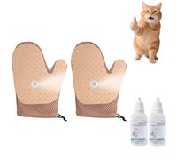 XKrmp Grooming Mist Glove for Pets, Thickened Strong Pet Spray Gloves - Anti Static, No Fly Away Hair, Loose Hair Removal & Detangling, for Cats & Dogs (#1 2pcs)