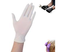 XKrmp Heavy Duty 6 Mil Nitrile Gloves - Disposable Latex Free Gloves for Mechanics, Automotive & Industrial Use, Rubber Gloves for Cooking Food Prep & Cleaning, Powder Free (100Pcs,White)
