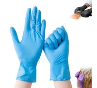 XKrmp Heavy Duty 6 Mil Nitrile Gloves - Disposable Latex Free Gloves for Mechanics, Automotive & Industrial Use, Rubber Gloves for Cooking Food Prep & Cleaning, Powder Free (50Pcs,Blue)