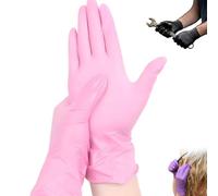 XKrmp Heavy Duty 6 Mil Nitrile Gloves - Disposable Latex Free Gloves for Mechanics, Automotive & Industrial Use, Rubber Gloves for Cooking Food Prep & Cleaning, Powder Free (20Pcs,Pink)