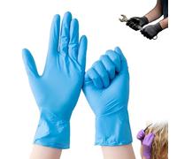 XKrmp Heavy Duty 6 Mil Nitrile Gloves - Disposable Latex Free Gloves for Mechanics, Automotive & Industrial Use, Rubber Gloves for Cooking Food Prep & Cleaning, Powder Free (20Pcs,Blue)