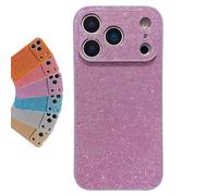 XKrmp High-End Glitter Electroplated Case for iPhone 17 16 15 14 13 12 11 Series, Fashionable Bling Design, Non-Slip Grip Shockproof Cover (Purple,For iPhone 15 Plus)