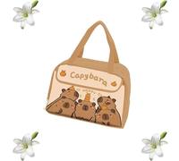 XKrmp Matching Capybara Backpack & Lunch Kit Set - Reusable Thermal Cooler for Beach/Picnic, Lightweight Bag Insulated Lunch Tote & Pencil Case | Animal Theme (Style#2)