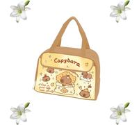 XKrmp Matching Capybara Backpack & Lunch Kit Set - Reusable Thermal Cooler for Beach/Picnic, Lightweight Bag Insulated Lunch Tote & Pencil Case | Animal Theme (Style#3)
