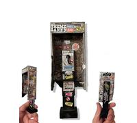 XKrmp Miniature American Payphone in 1:12 Scale - Vintage Phone Booth Model with Graffiti Details, American Street Style Payphone for Action Figure Dioramas, Miniature Collections & Home Decor