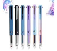 XKrmp Nurse Pens,6 PCS Multicolor Pen, 3-in-1 18 colors, 0.5mm Quick Drying Gel Ink Pens, Retractable Journaling Ballpoint, For Office, School Supplies (6PCS)