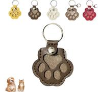 XKrmp Pets Hair Collector Keychain, Snap Closure Memorial Charm,Leather Paw-Shaped Design for Safely Collecting Hair Fur, as Cherished Dog and Cat Memorial Gift (#2)