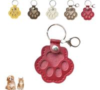 XKrmp Pets Hair Collector Keychain, Snap Closure Memorial Charm,Leather Paw-Shaped Design for Safely Collecting Hair Fur, as Cherished Dog and Cat Memorial Gift (#1)