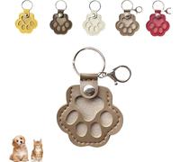 XKrmp Pets Hair Collector Keychain, Snap Closure Memorial Charm,Leather Paw-Shaped Design for Safely Collecting Hair Fur, as Cherished Dog and Cat Memorial Gift (#3)