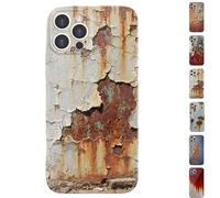 XKrmp Rusty Phone Case, Vintage Rust Look Industrial Iron Phone Case - Shockproof TPU Cover with Glossy Finish, for iPhone 16/15/14/13/12/11 Pro MAX (#1,for iPhone 15 Pro)
