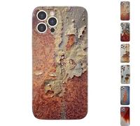 XKrmp Rusty Phone Case, Vintage Rust Look Industrial Iron Phone Case - Shockproof TPU Cover with Glossy Finish, for iPhone 16/15/14/13/12/11 Pro MAX (#6,for iPhone 14 Plus)