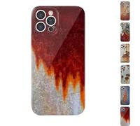 XKrmp Rusty Phone Case, Vintage Rust Look Industrial Iron Phone Case - Shockproof TPU Cover with Glossy Finish, for iPhone 16/15/14/13/12/11 Pro MAX (#5,for iPhone 13)