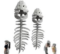 XKrmp Spinosaurus Skeleton Costume for Kids & Adult: Realistic Plush Outfit for Play & Learning, Long-Lasting Use in Costume Event (A+K)