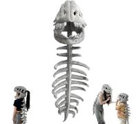 XKrmp Spinosaurus Skeleton Costume for Kids & Adult: Realistic Plush Outfit for Play & Learning, Long-Lasting Use in Costume Event (Adult)