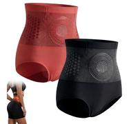 XKrmp Thermogenic Fat Burning Sculpting Shorts-High Waist Tummy Control Shapewear,Seamless Butt Lifting Yoga Pants for Women (R+B,XXL)