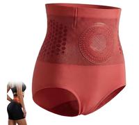 XKrmp Thermogenic Fat Burning Sculpting Shorts-High Waist Tummy Control Shapewear,Seamless Butt Lifting Yoga Pants for Women (Red,XXL)