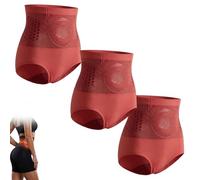 XKrmp Thermogenic Fat Burning Sculpting Shorts-High Waist Tummy Control Shapewear,Seamless Butt Lifting Yoga Pants for Women (Red-3Pcs,XL)