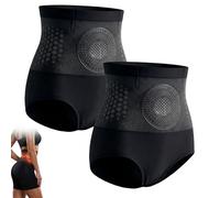 XKrmp Thermogenic Fat Burning Sculpting Shorts-High Waist Tummy Control Shapewear,Seamless Butt Lifting Yoga Pants for Women (Black-2Pcs,M)