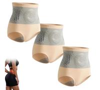 XKrmp Thermogenic Fat Burning Sculpting Shorts-High Waist Tummy Control Shapewear,Seamless Butt Lifting Yoga Pants for Women (Nude-3Pcs,L)