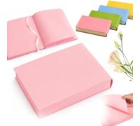 XKrmp Thickened Color Brick Notebook A5-720 Pages Hardcover Journal for No Bleed Writing - Soft PU Leather Diary Planner with Ribbon Bookmark & Pen Holder for School Office, 80GSM (PINK)