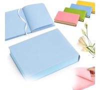 XKrmp Thickened Color Brick Notebook A5-720 Pages Hardcover Journal for No Bleed Writing - Soft PU Leather Diary Planner with Ribbon Bookmark & Pen Holder for School Office, 80GSM (BLUE)