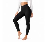 XKrmp Women's Fleece Lined Leggings, High Waist Thermal Winter Pants (Pure Black,3XL)