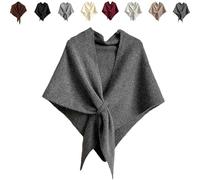 XKrmp Women's Solid Color Shawl - Ultra Soft Wool Blend Pashmina Wrap, Versatile and Lightweight for Year-Round Comfort (#7)