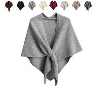 XKrmp Women's Solid Color Shawl - Ultra Soft Wool Blend Pashmina Wrap, Versatile and Lightweight for Year-Round Comfort (#5)