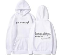 XKrmp You Are Enough Unisex Hoodie, The Hope Hoodie, Oversized Aesthetic Graphic Sweatshirt Pullover Top, for Everyday Comfort (#2,XL)