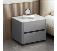 XKSJCDR Mesita De Noche De Madera Maciza, Armario De Almacenamiento, Bordes Redondeados, Fácil De Limpiar, Ecológica Y Sin Olores, Adecuada For Dormitorios Y Salones(Light Gray,40cm/15.7in)